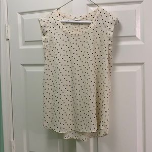 Pleione Bailey Double Pleat Blouse - Polka Dot